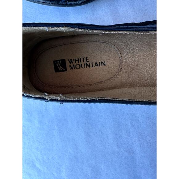 NEW White Mountain Lovestory Love Story Navy Flats 8.5M Leather Classic Comfort - Picture 7 of 7